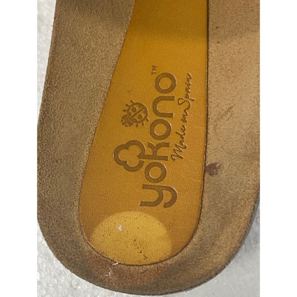 Yokono womens size 9 leather sandal-tan made in spain - Picture 5 of 16